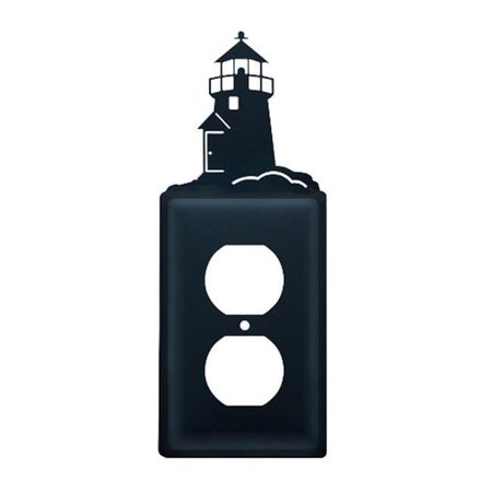 VILLAGE WROUGHT IRON Village Wrought Iron EO-10 Lighthouse Outlet Cover-Black EO-10